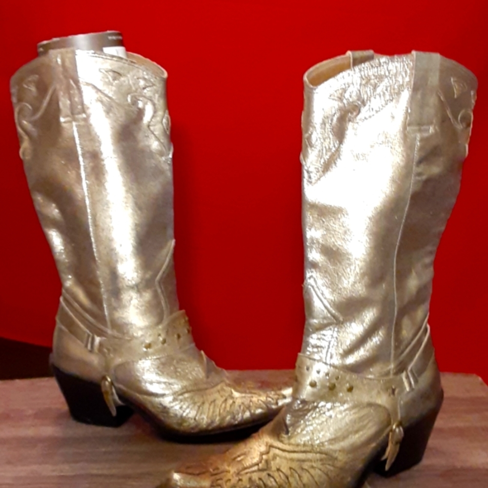 Sz10-10.5 Cooky gold lemay boots